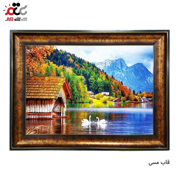 تابلو فرش طرح قو کد 10064 سایز 60×40 سانتی متری