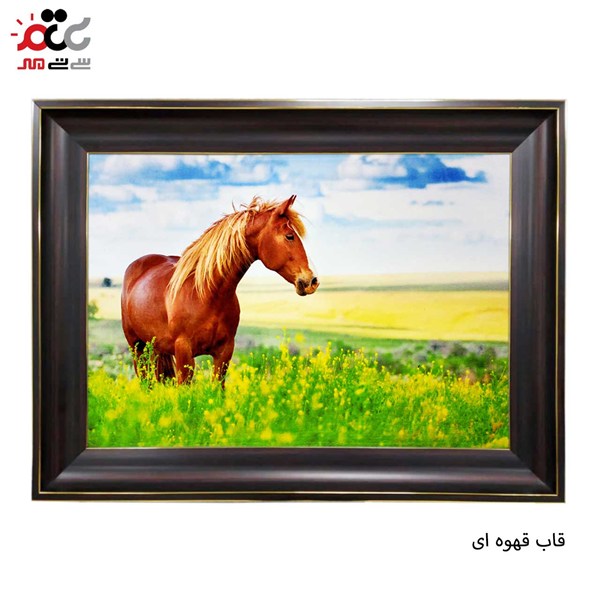 تابلو فرش چاپی طرح اسب کد 14013 سایز 70×50 سانتی متری