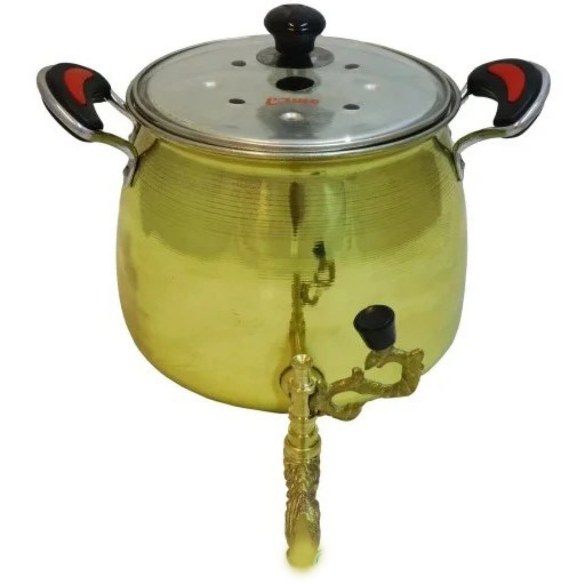 کتری برنجی درب پیرکس 3.5 لیتری