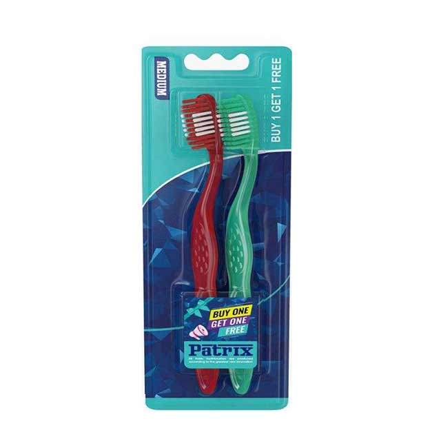 مسواک پاتریکس با برس متوسط بسته 2 عددی