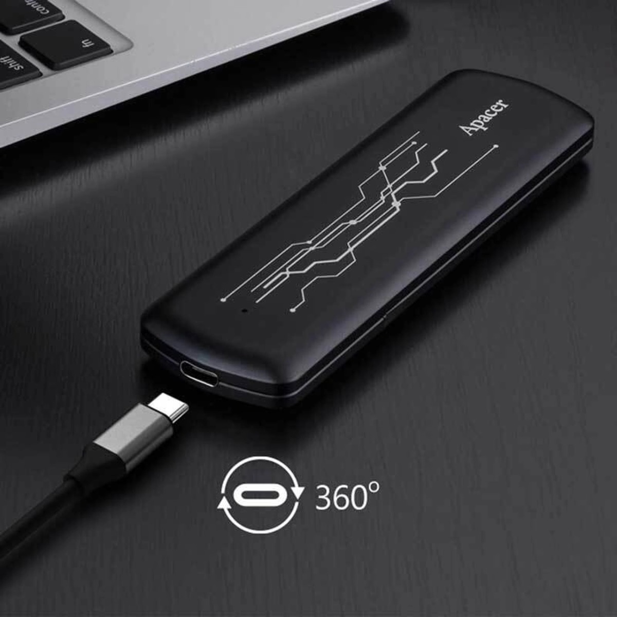 هارد Apacer SSD مدل AS722 Hyperspeed ظرفیت 1TB - مشکی (گارانتی متین)