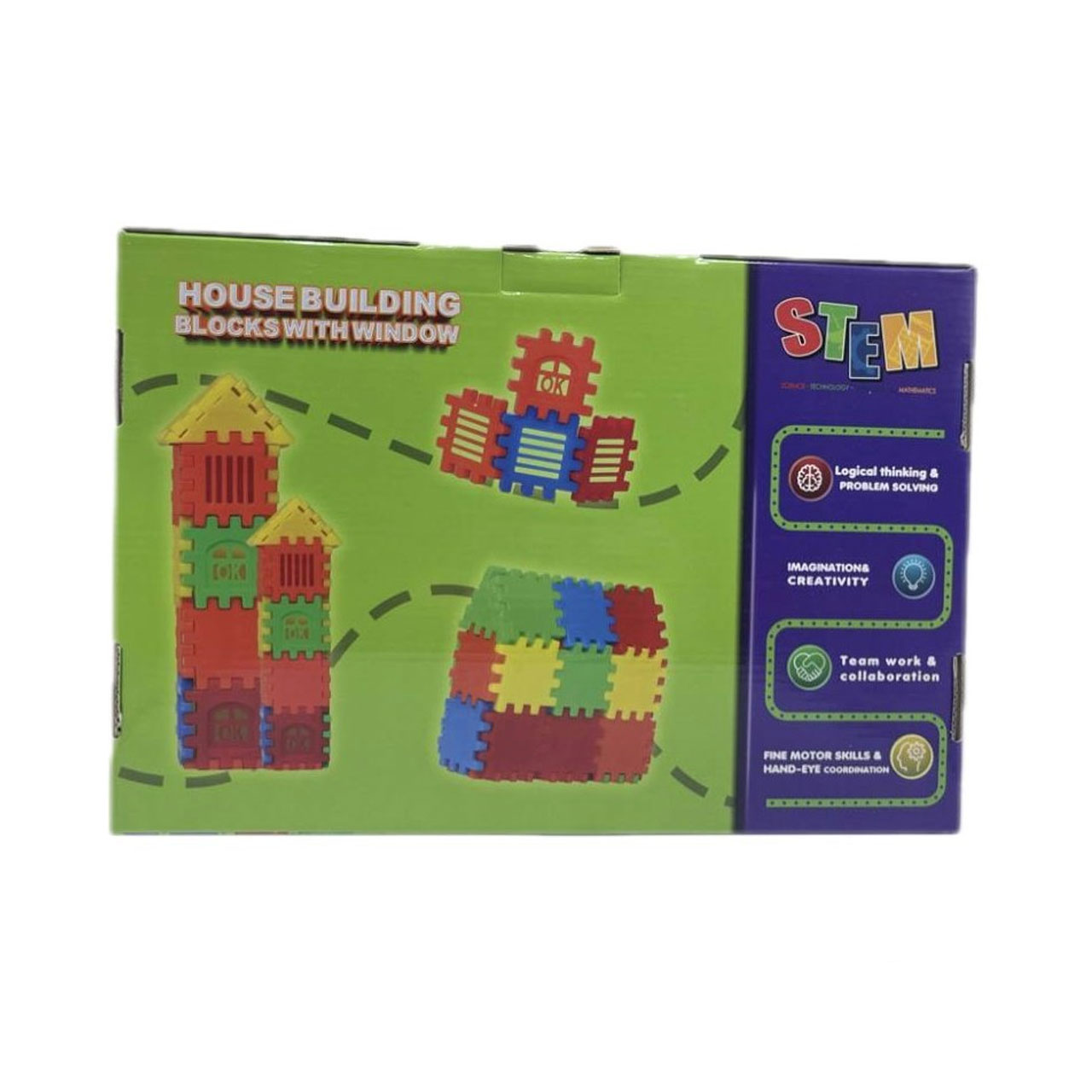 اسباب بازی ساختنی بامداد سان مدل بلوک های خانه سازی پنجره ای 208 قطعه