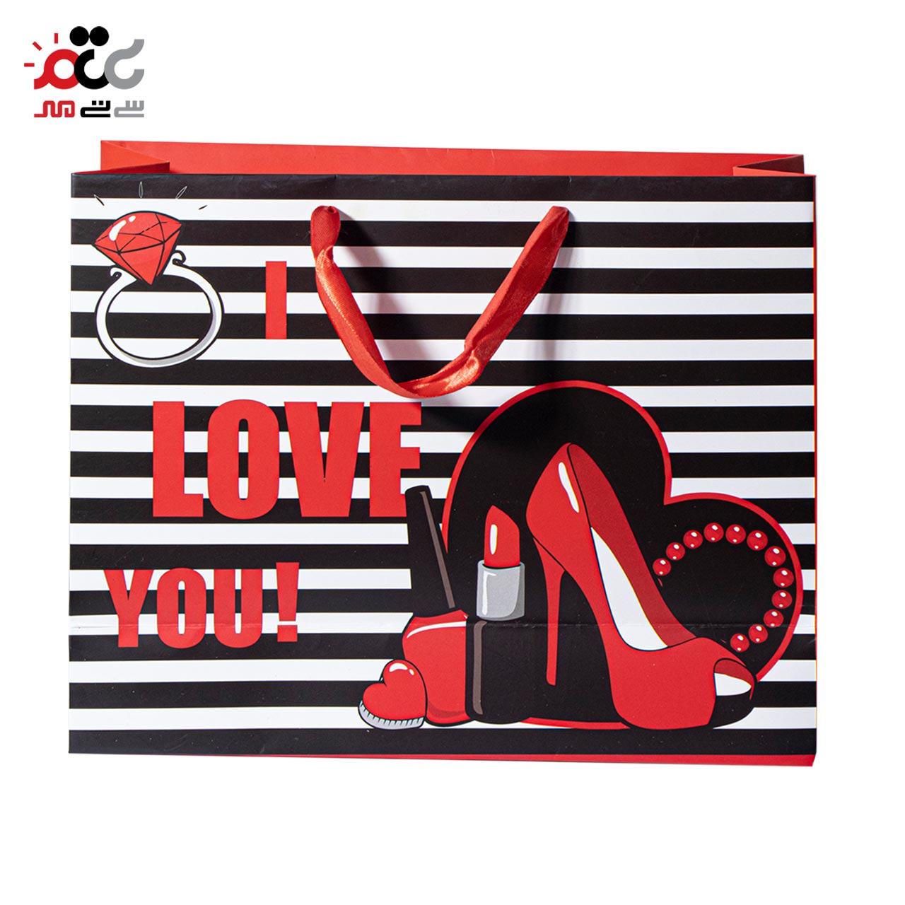 ساک دستی گلاسه مدل برجسته طرح دخترانه 