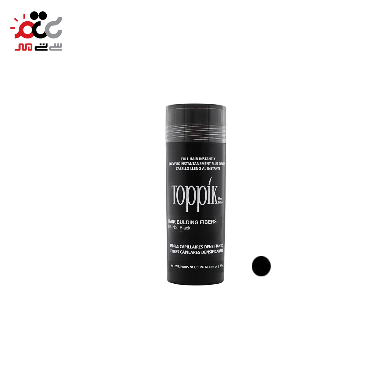 پودر پرپشت کننده مو تاپیک کد 01 رنگ مشکی تیره 50 گرمی