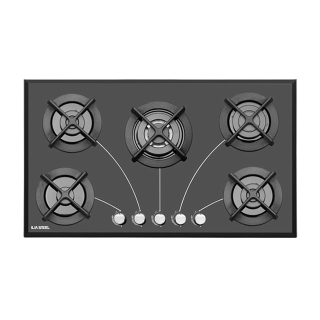 اجاق گاز صفحه ای شیشه ای ایلیا استیل مدل G 502