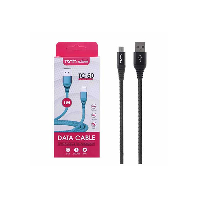 کابل تبدیل USB به microUSB تسکو مدل TC 50 طول 1 متری