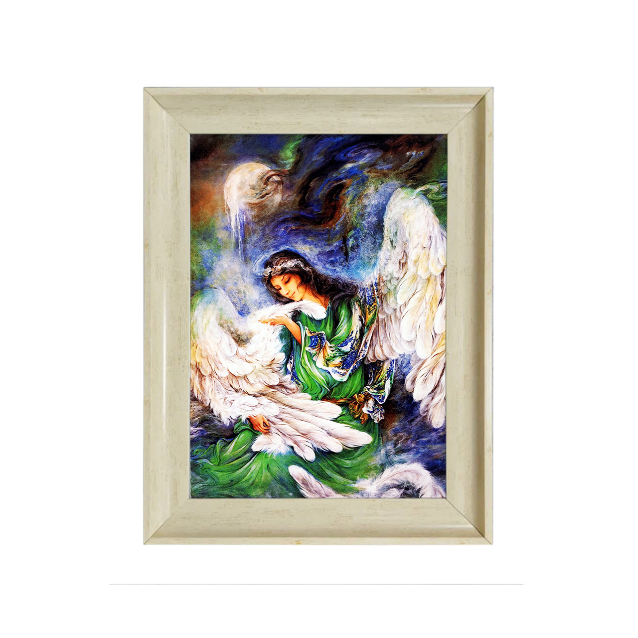 تابلو فرش چاپی طرح مینیاتوری کد 16004 سایز 50×35 سانتی متری