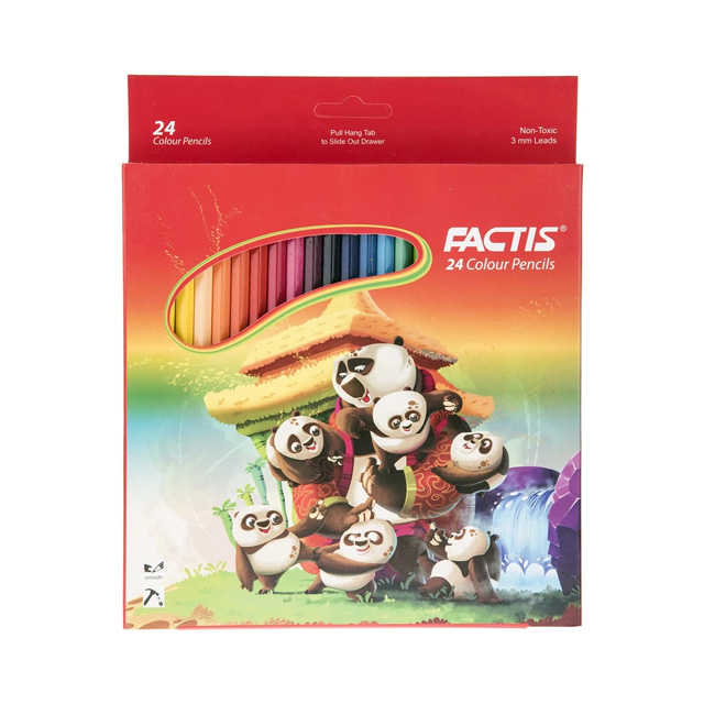 مداد رنگی جعبه ای فکتیس بسته 24 عددی