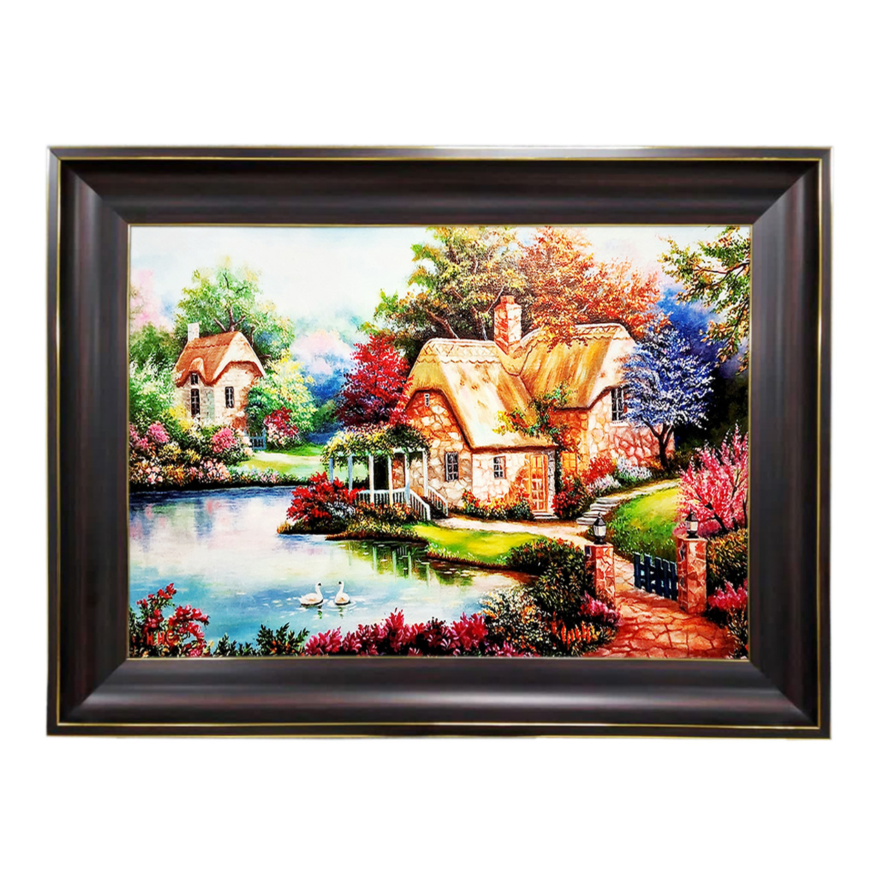 تابلو فرش چاپی طرح منظره کد 10129 سایز 60×40 سانتی متری