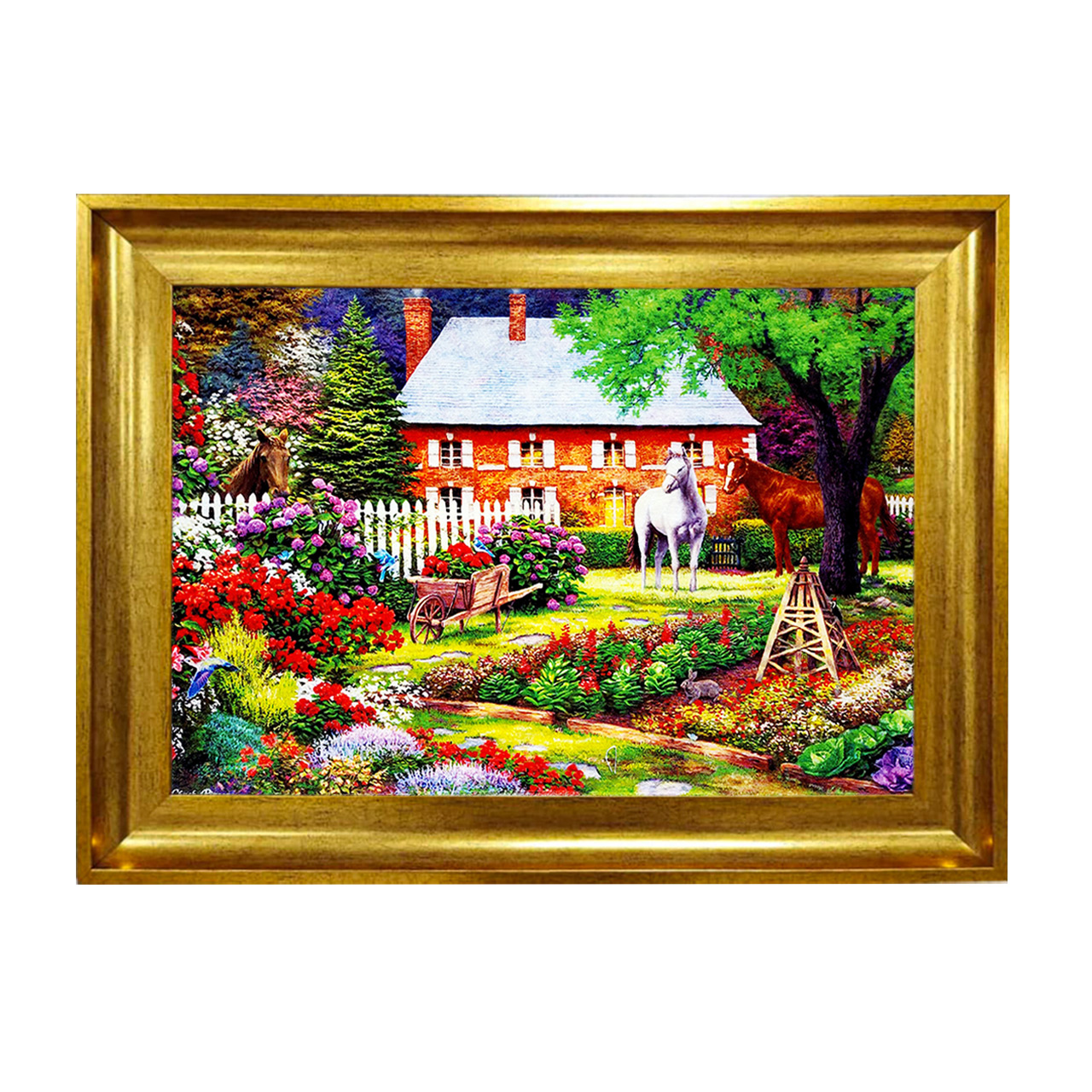 تابلو فرش چاپی طرح منظره کد 10117 سایز 50×50 سانتی متری