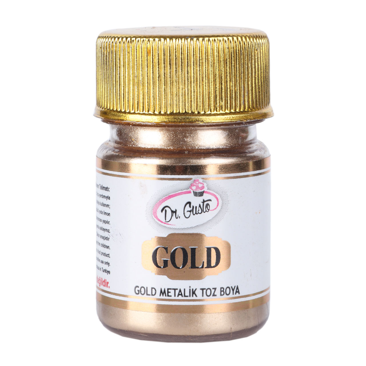 رنگ پودری خوراکی طلایی دکتر گوستو 10 گرمی 