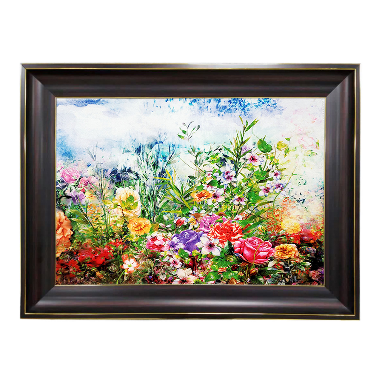 تابلو فرش چاپی طرح گل کد 12031 سایز 60×40 سانتی متری