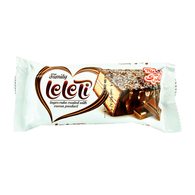 کیک لایه ای با روکش شکلاتی تی تی خانواده نادری 80 گرمی