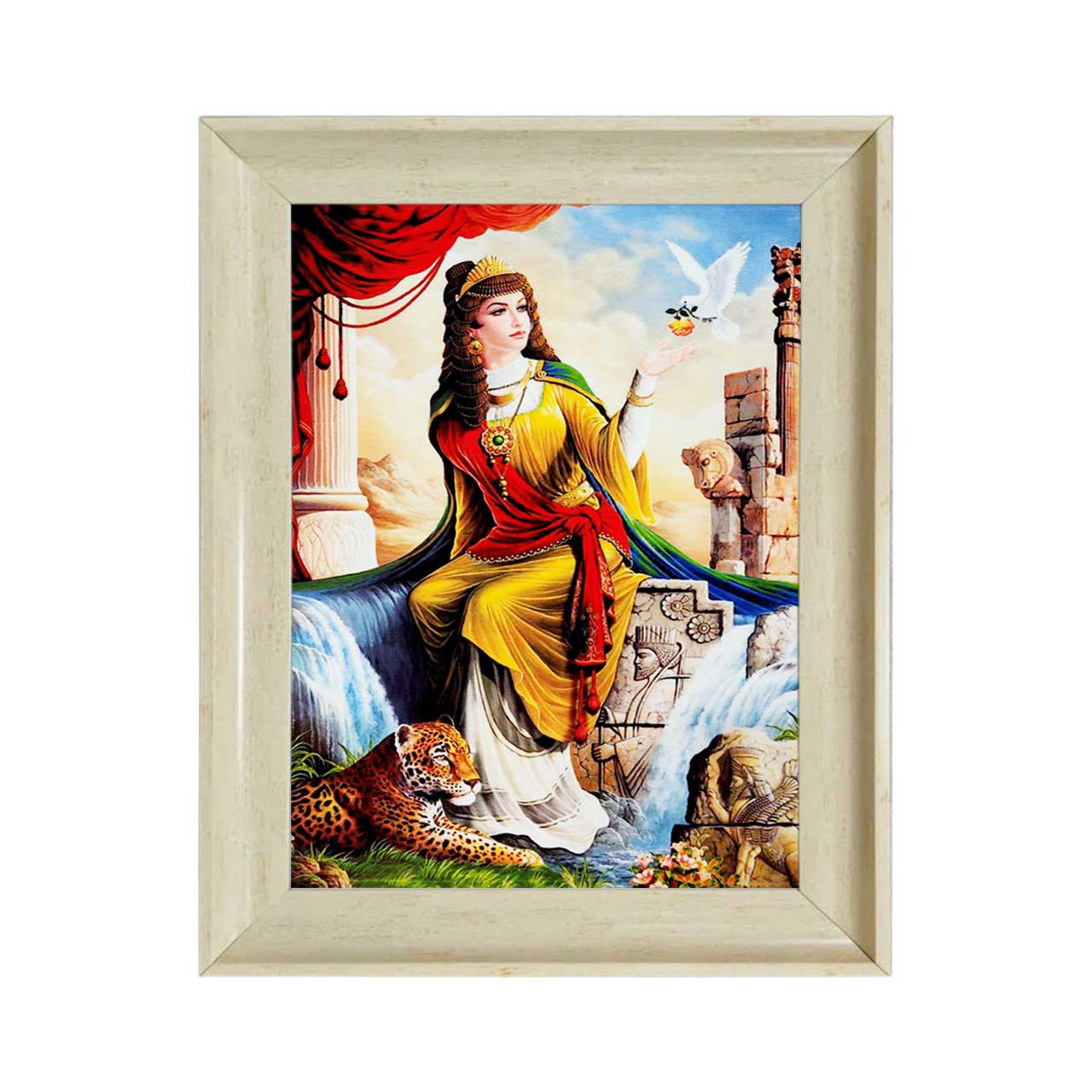 تابلو فرش چاپی طرح هخامنش کد 13001 سایز 60×40 سانتی متری