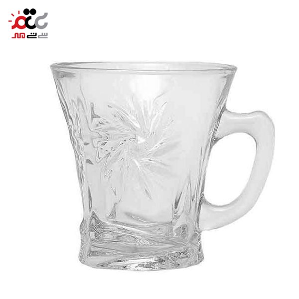 فنجان شیشه ای مدل تندیس بسته 6 عددی