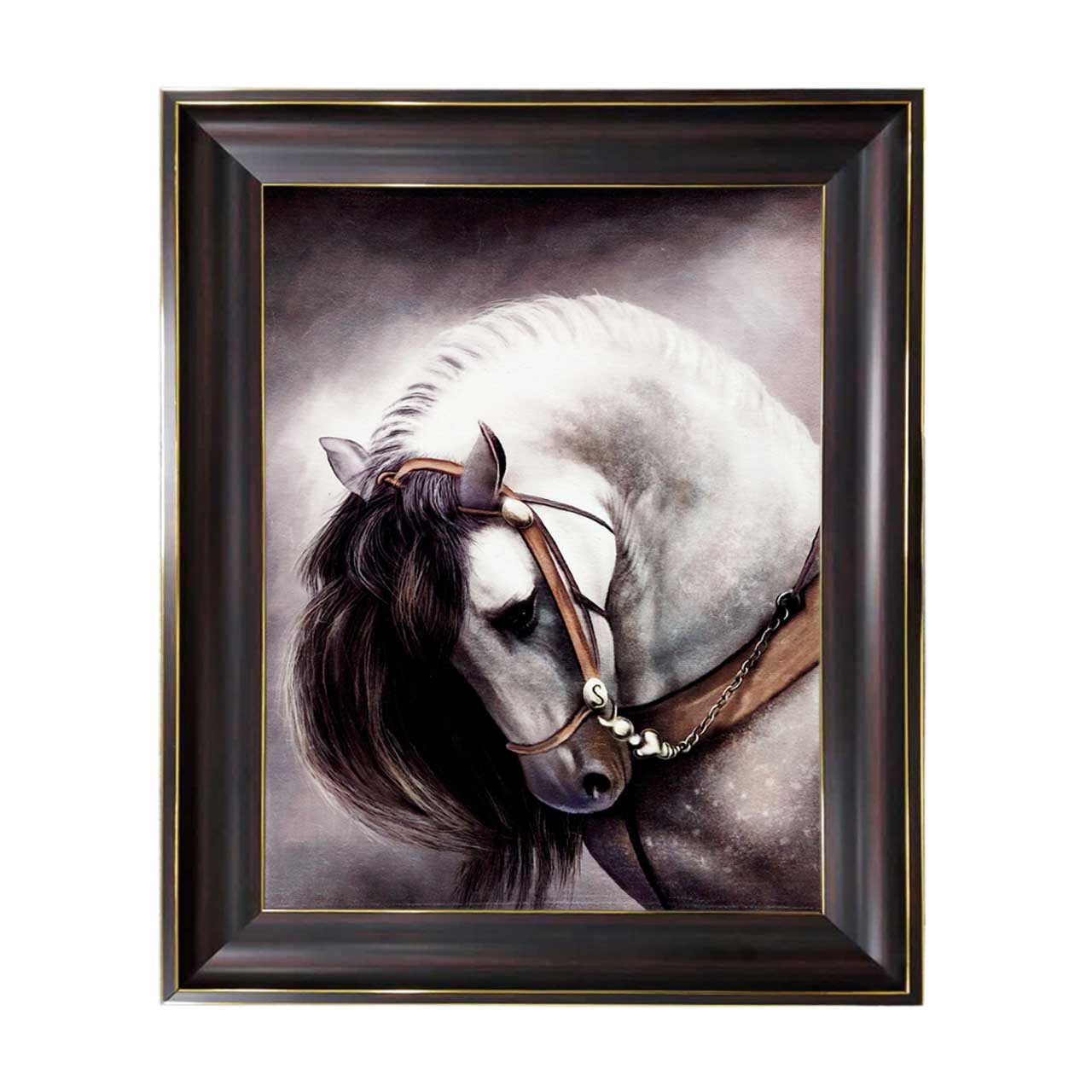 تابلو فرش چاپی طرح اسب کد 14312 سایز 70×50 سانتی متری