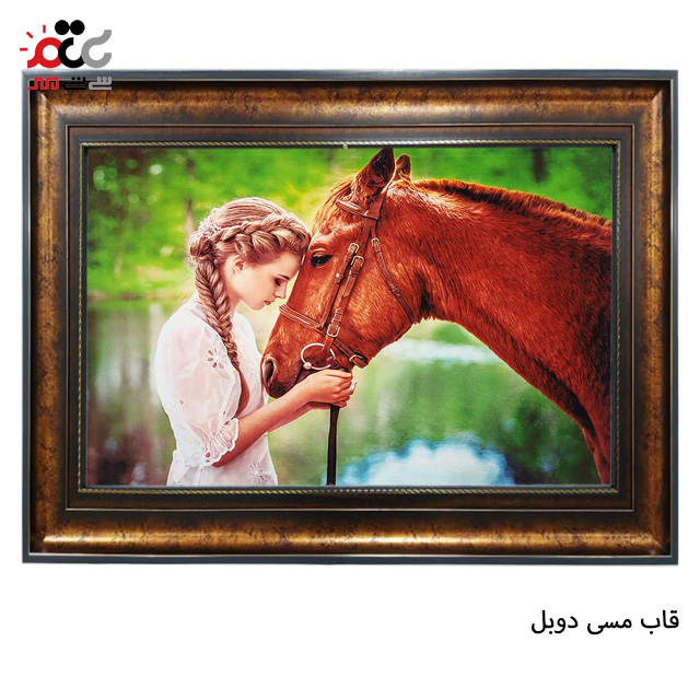 تابلو فرش چاپی طرح اسب کد 13305 سایز 100×70 سانتی متری
