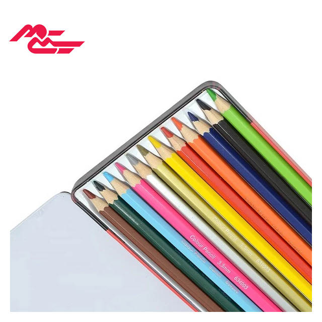 مداد رنگی کوییلو  مدل جعبه فلزی بسته 12 عددی