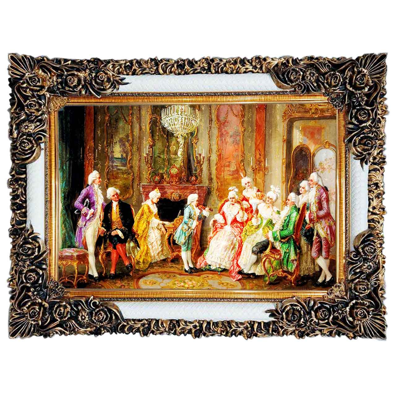 تابلو فرش چاپی طرح نوازنده کد 11053 سایز 100×50 سانتی متری