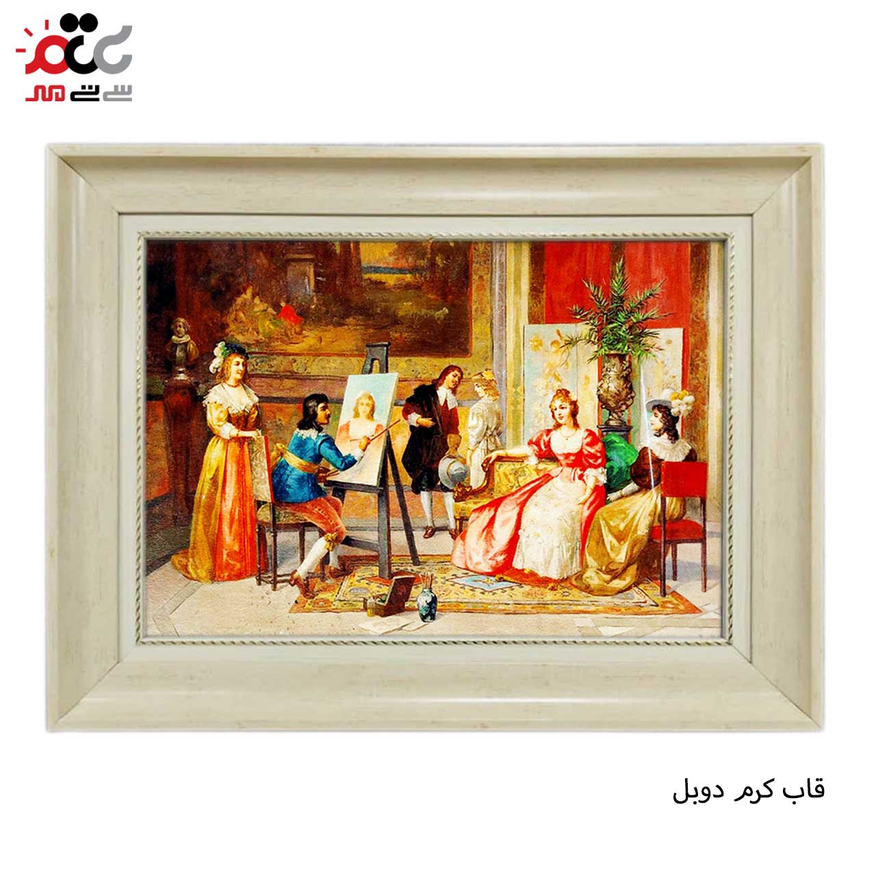 تابلو فرش چاپی طرح نقاش کد 11036 سایز 100×50 سانتی متری