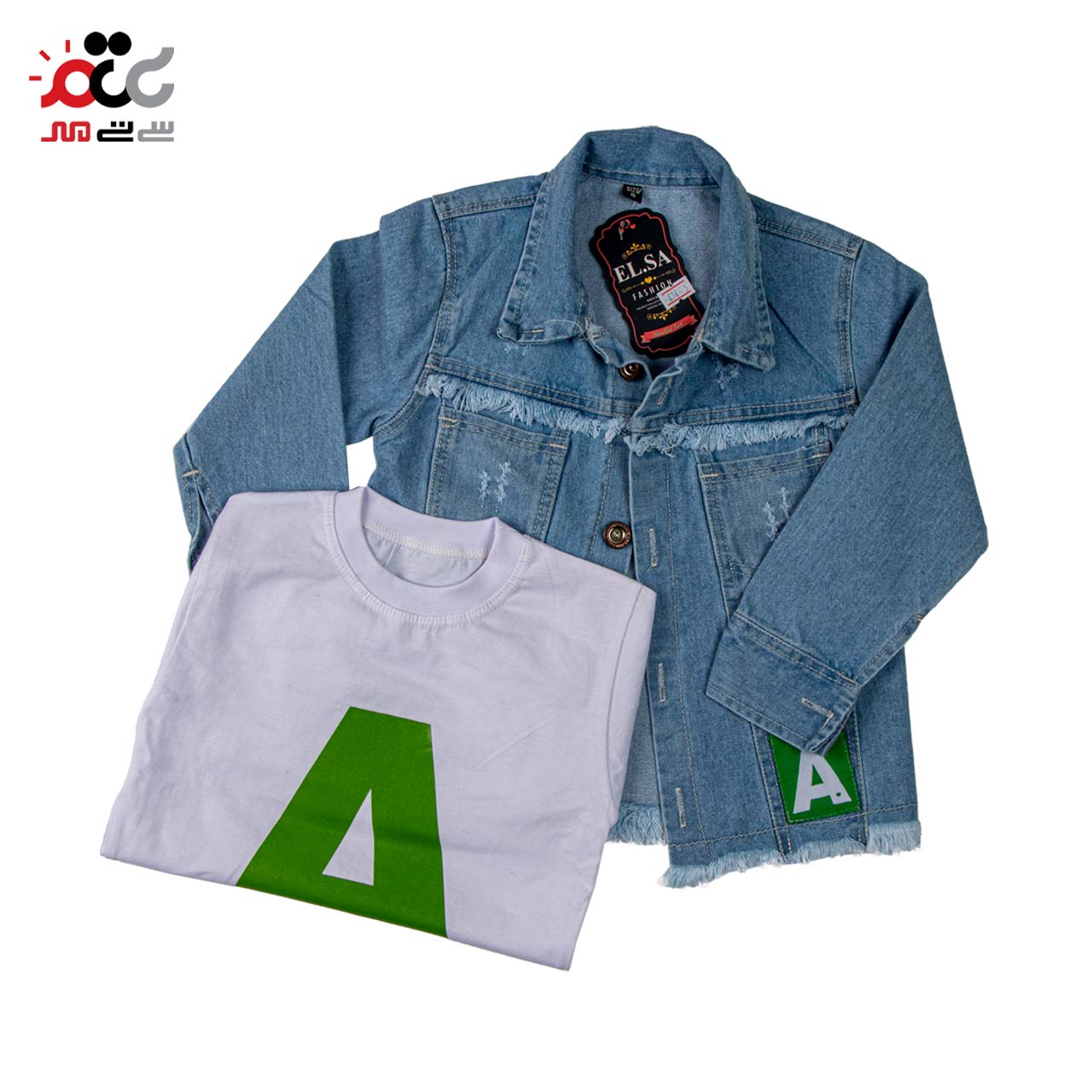 ست بچگانه جین مدل دو تیکه کد 81