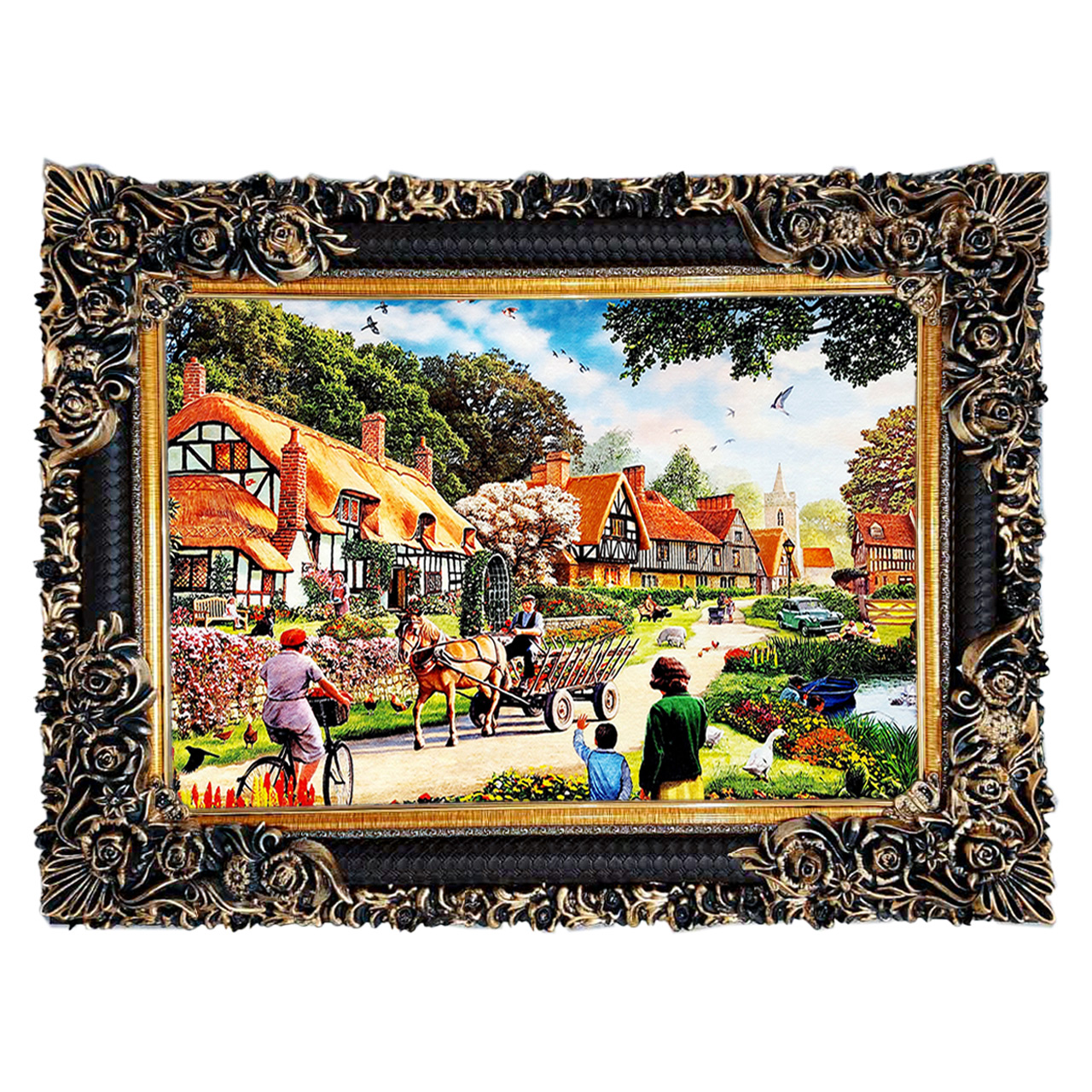 تابلو فرش طرح دهکده