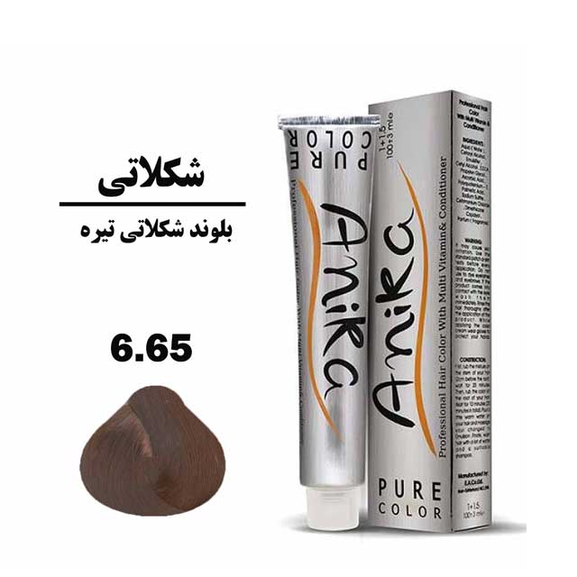 رنگ مو بلوند شکلاتی تیره آنیکا شماره 6.65 حجم 100 میلی لیتری
