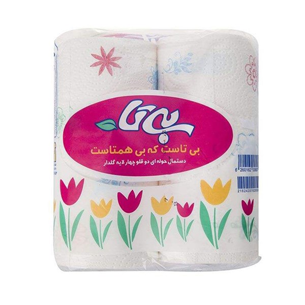 دستمال حوله ای کاغذی گلدار بی تا بسته 2 عددی