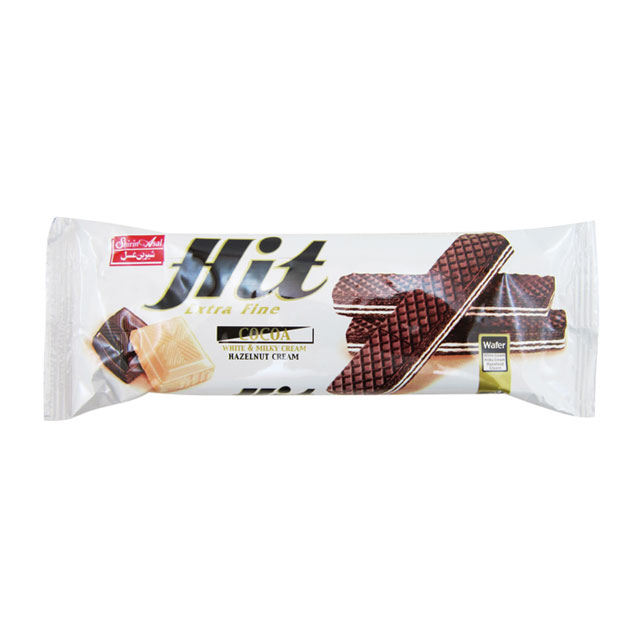 ویفر کاکائویی با کرم شیری با طعم فندوقی هیت شیرین عسل 40 گرمی
