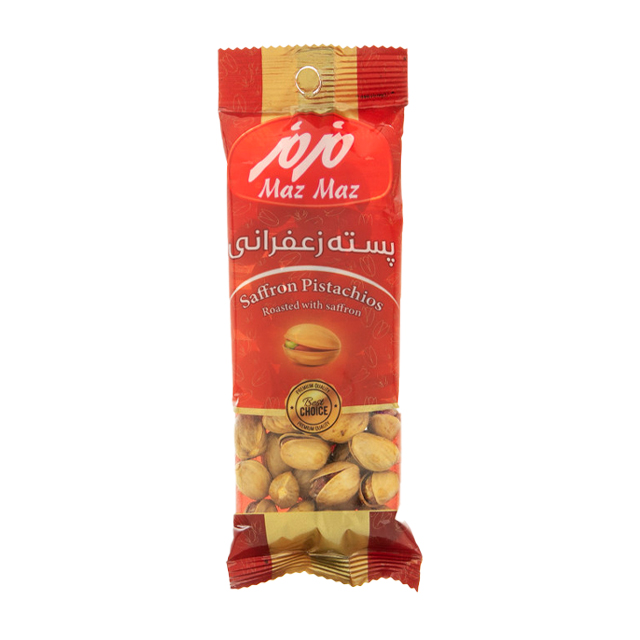 پسته اکبری زعفرانی مزمز 45 گرمی