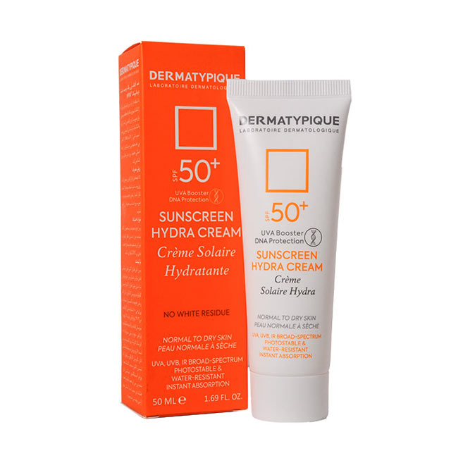 کرم ضد آفتاب درماتیپیک مدل هیدرا SPF50 حجم 50 میلی لیتری