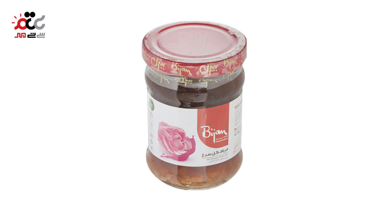 مربا گل سرخ بیژن 300 گرمی
