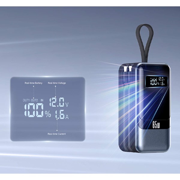 پاوربانک Riversong 65W 20000mAh مدل Phantom 65S PB120 - خاکستری