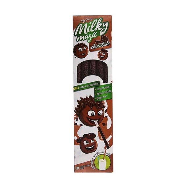 نی طعم دهنده شیر مجیک مدل Chocolate بسته 10 عددی