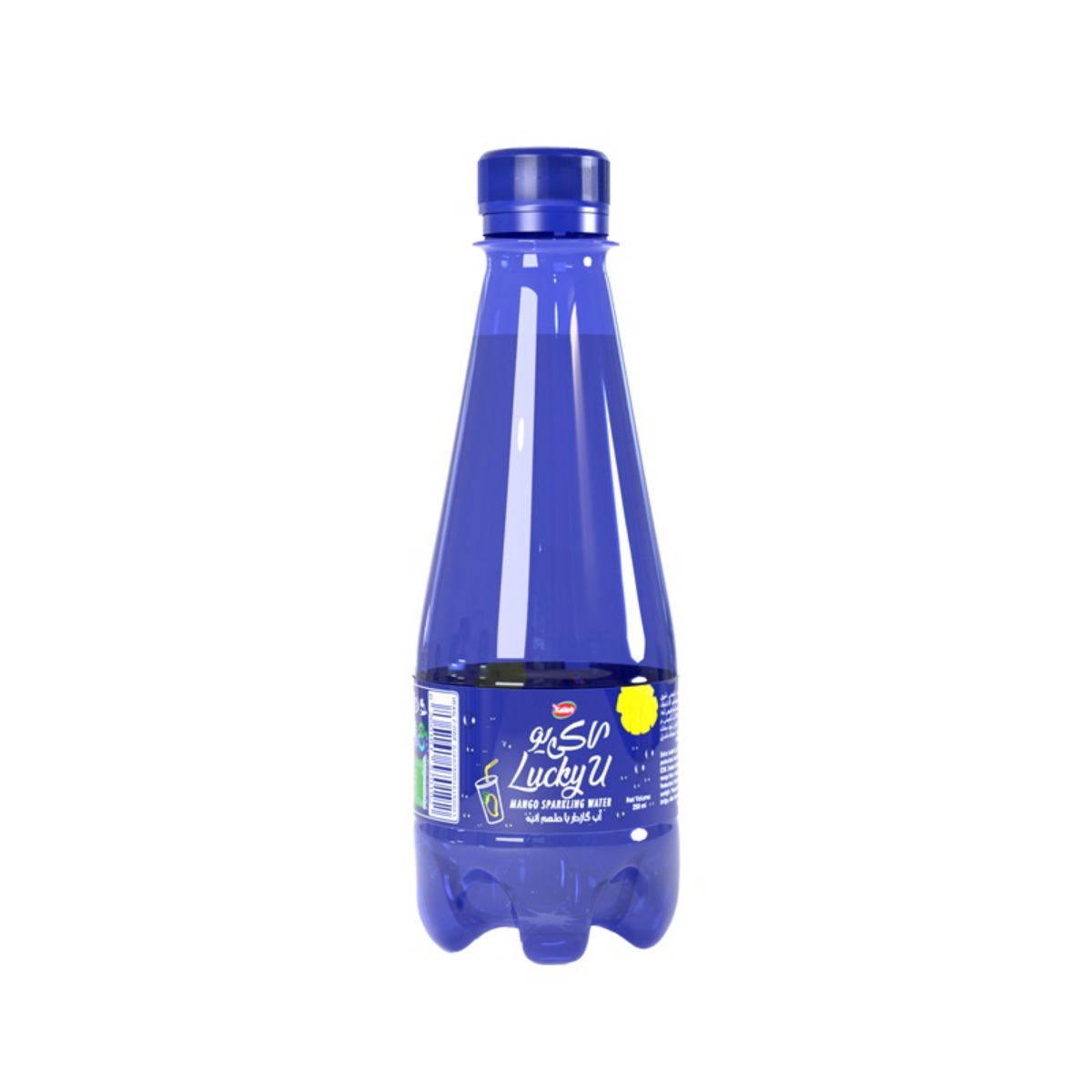 آب گازدار لاکی یو کاله با طعم انبه 250 میلی لیتری