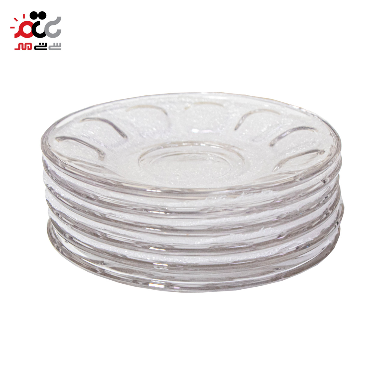 نعلبکی شیشه ای مدل عینکی