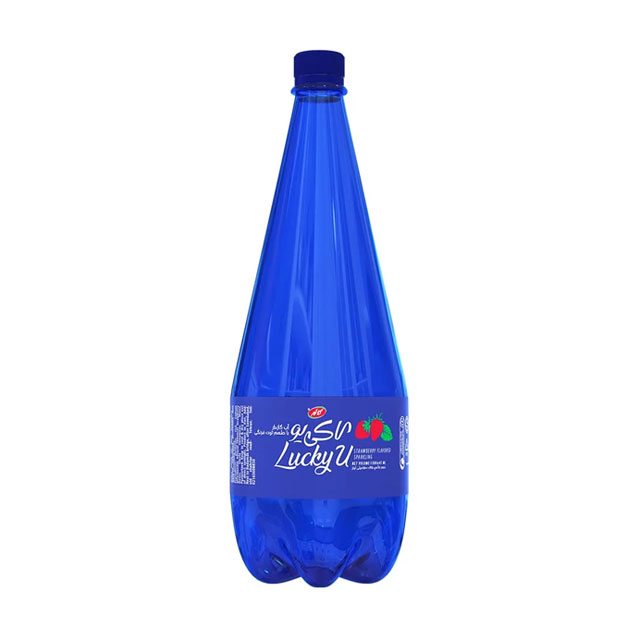 نوشابه گازدار سودا توت فرنگی لاکی یو کاله 1500 میلی لیتری