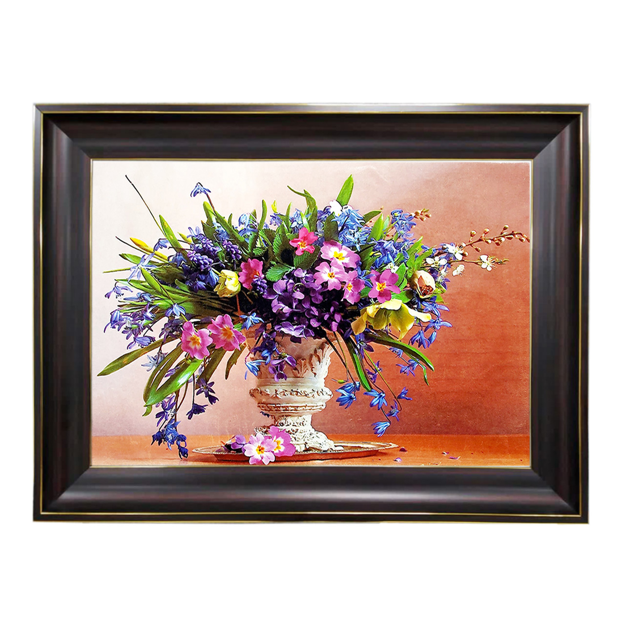 تابلو فرش چاپی طرح گل کد 12017 سایز 60×40 سانتی متری