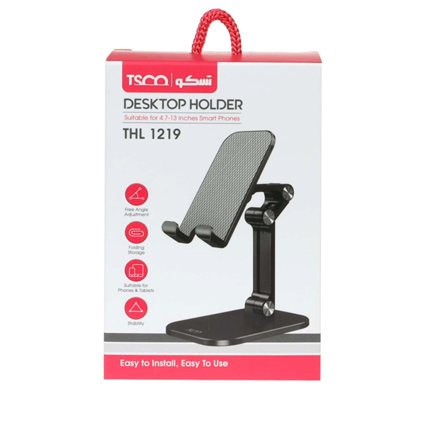 هولدر گوشی موبایل پایه دار رومیزی TSCO مدل THL 1219 - مشکی