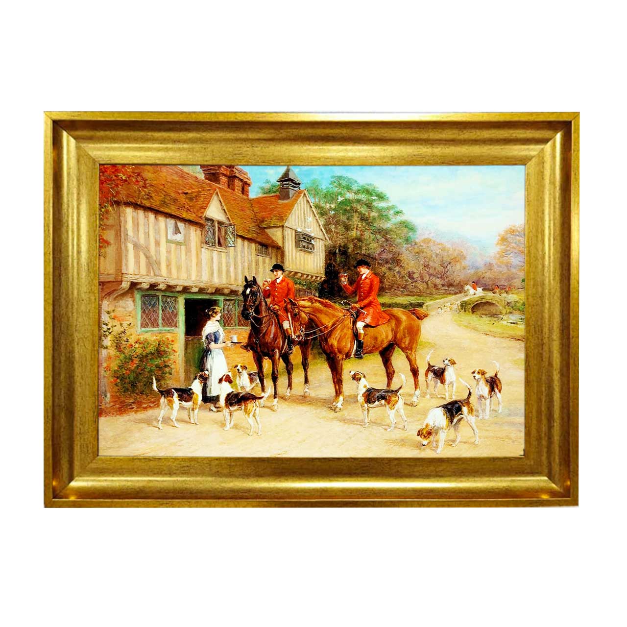 تابلو فرش چاپی طرح شکار کد 11080 سایز 50×50 سانتی متری