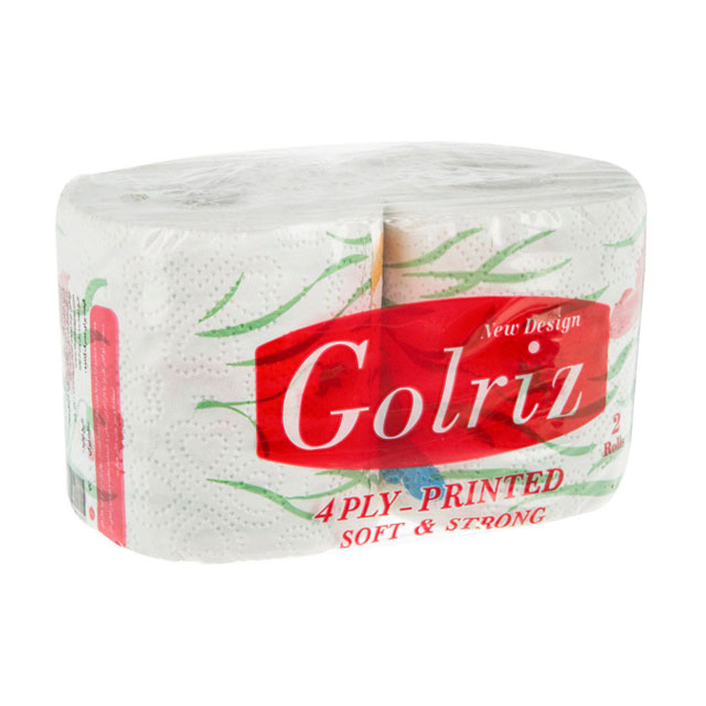 دستمال توالت گلدار گلریز 2 عددی