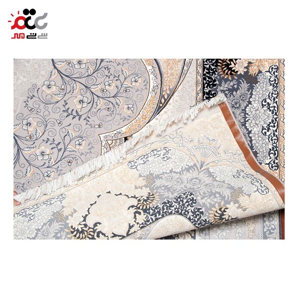 فرش ماشینی مدل سوگند نقره ای