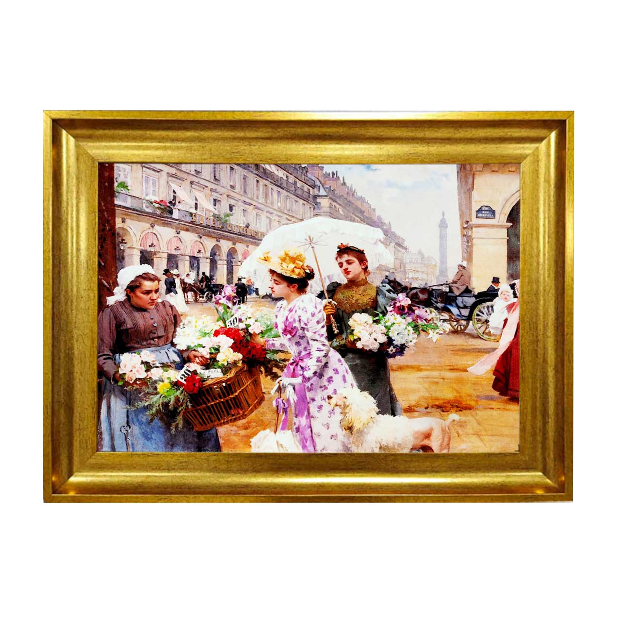 تابلو فرش چاپی طرح فرانسه کد 11055 سایز 50×35 سانتی متری