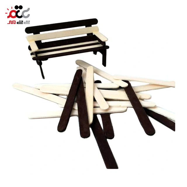 چوب بستنی دو رنگی اکسیل آزاد بسته 40 عددی