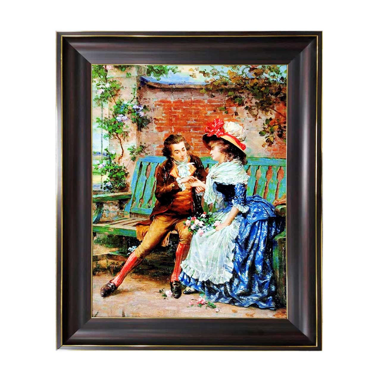 تابلو فرش چاپی طرح دختر و پسر کد 11301 سایز 70×50 سانتی متری