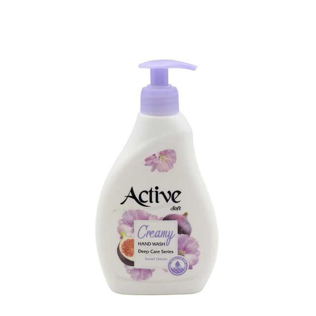 مایع دستشویی کرمی بنفش اکتیو سری Deep Care وزن 350 گرمی