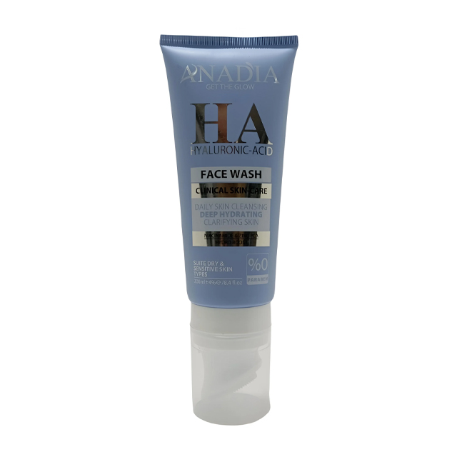 ژل شستشوی صورت هیالورونیک اسید آنادیا 200 میلی لیتری
