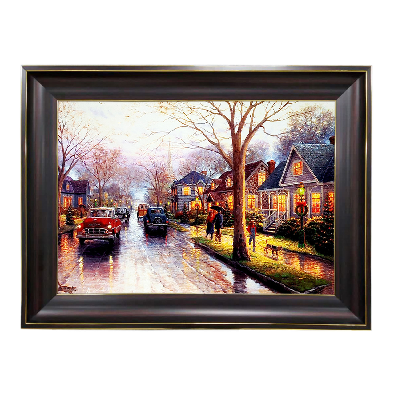 تابلو فرش چاپی طرح خیابان کد 10021 سایز 60×40 سانتی متری