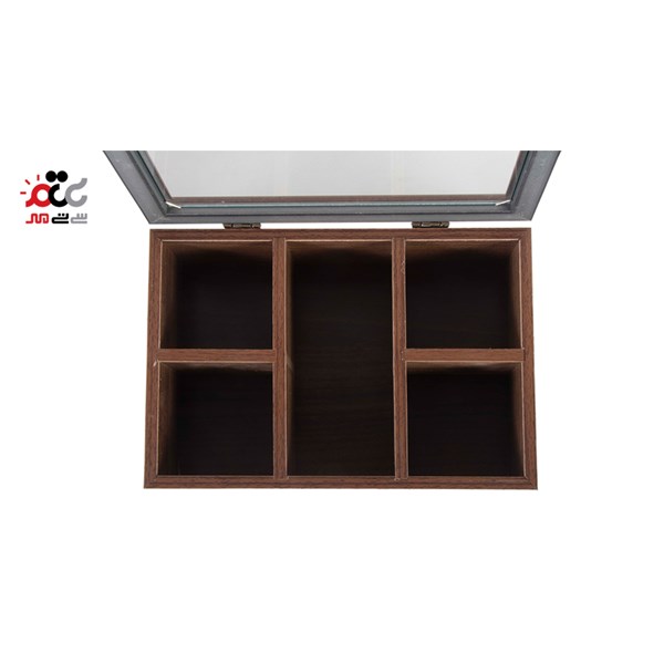 باکس چوبی چای رایکا مدل مستطیل 5 خانه