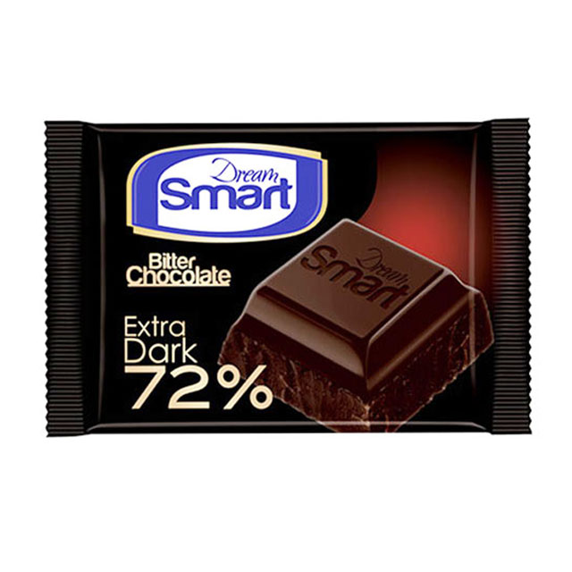 شکلات تلخ 72 درصد دریم اسمارت شیرین عسل 50 گرمی